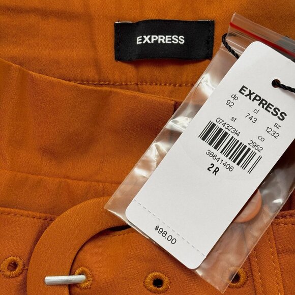 Express Belted Wide Leg Pants in Mustard - Picture 7 of 11